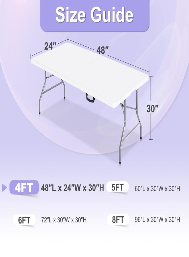 ABCCANOPY 2 Pack 4 FT White Spandex Table Cover Stretch Fitted Wrinkle Resistant Tablecloth Reuse for Rectangular Folding Table Patry Event Wedding Banquet Protector - Image 4